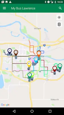 My Bus Lawrence android App screenshot 1